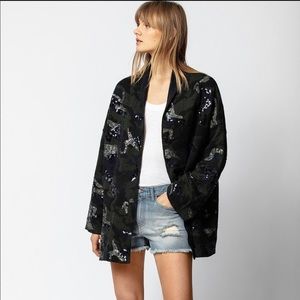 Zadig and Voltaire Camo Cardigan
